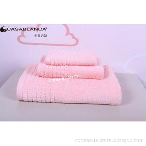 3 Pieces Sets Washable Cotton Bath Towel / Beach Soft Towe